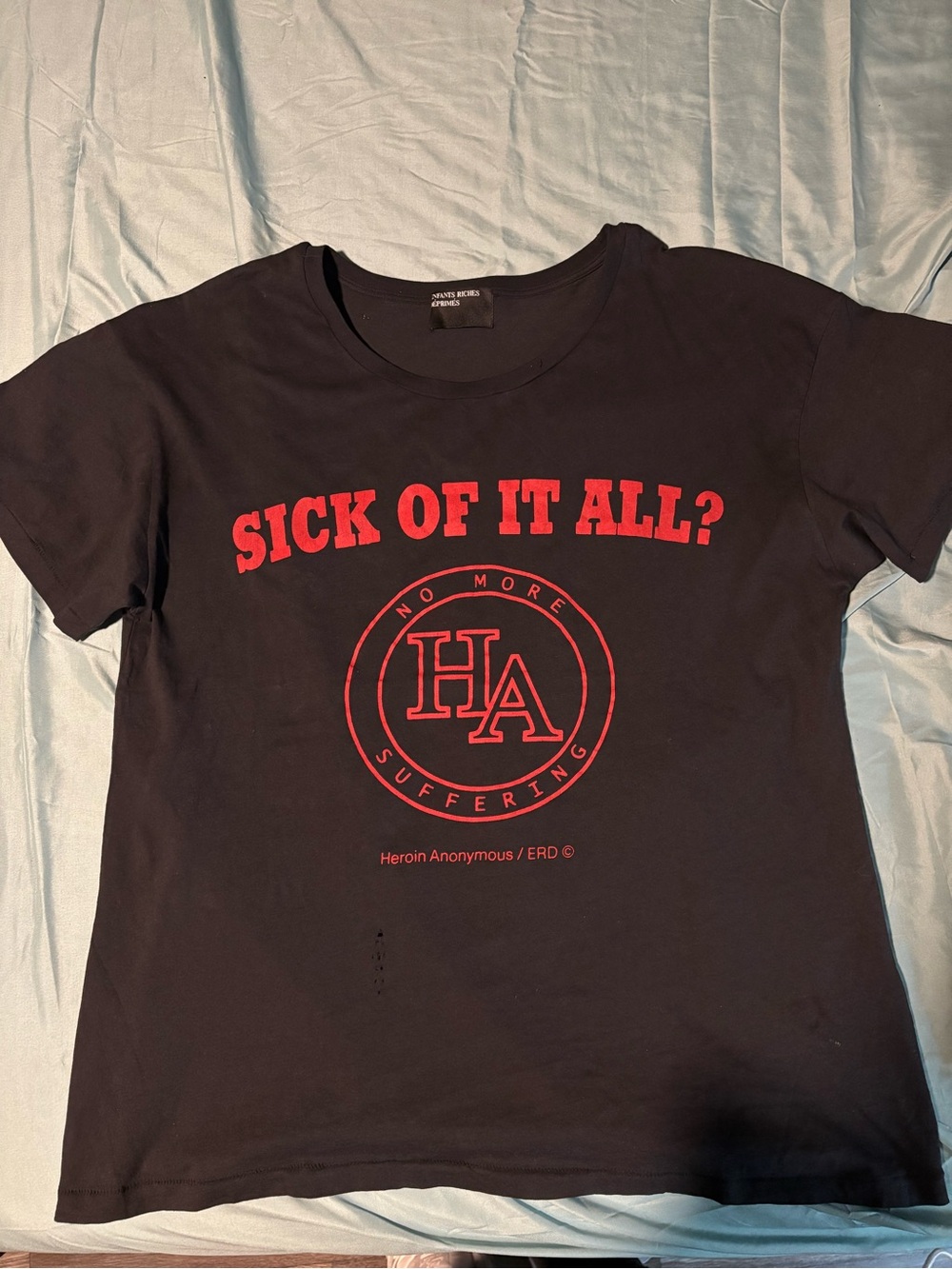 Enfants Riches Deprimes ERD Sick Of It All? Graphic Tee - Black with Red Print